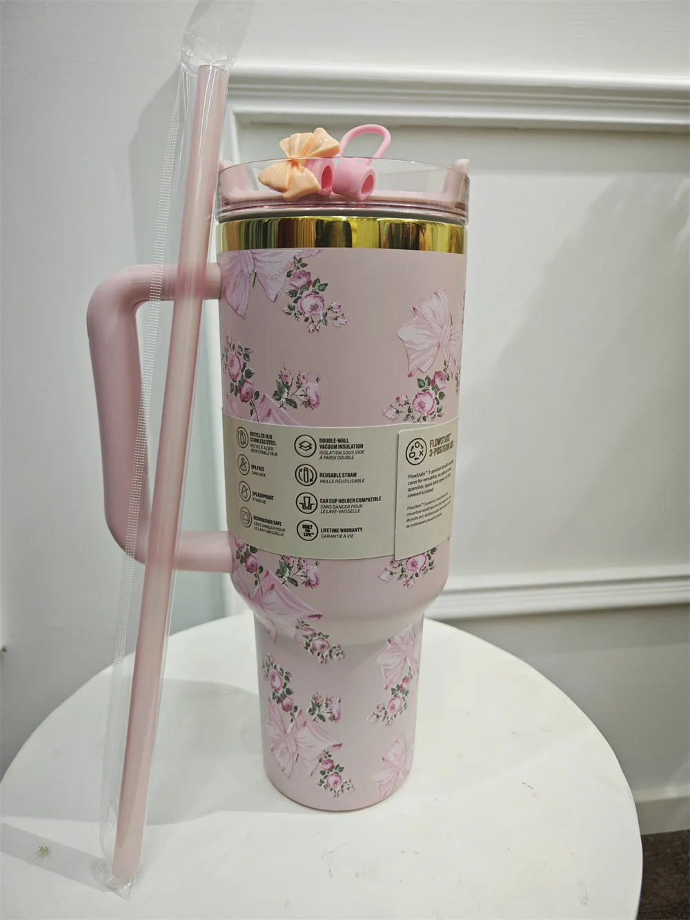 2025 Real Pictures Tumblers With Handle Car Mugs Insulated Tumbler With Lids Straw Stainless Steel Coffee Tumbler Termos Cups