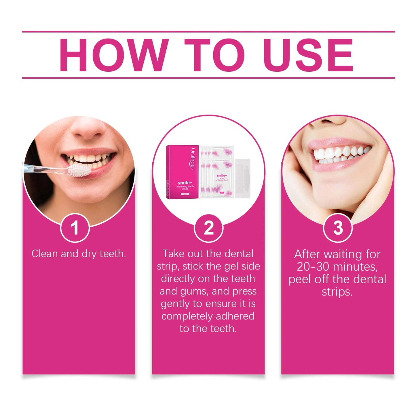 Teeth Whitening Strips: Clean Oral Stains, Tartar and Yellow Teeth, Brighten Teeth, Portable Whitening Strips