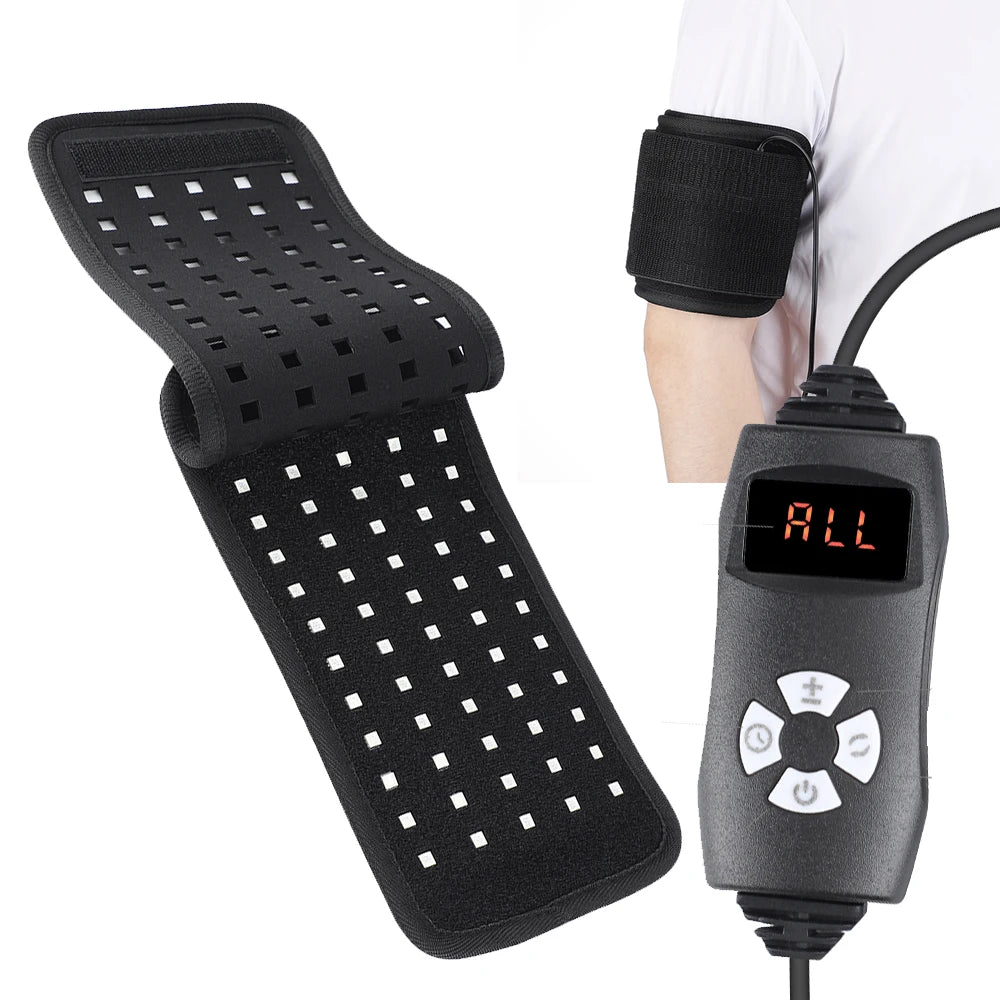 660nm and 850nm Red Light Therapy Belt Beauty Face Skin Rejuvenation Home Use LED Photon Near Infrared Light LED Pad For Elbow