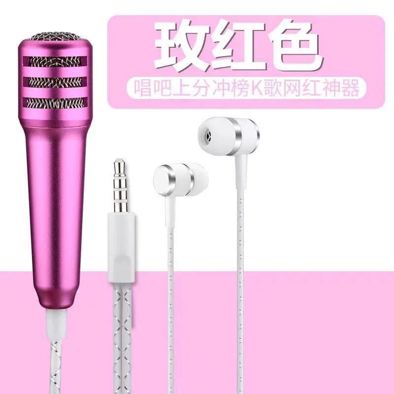 NEW Universal 3.5MM Live Phone Wired Microphone Small Microphone Mini Wheat Headset In-ear For Tik Tok Kids Accessories For Girl