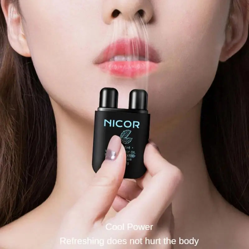 Natural Energy & Focus Nasal Inhaler – Double Hole Aromatherapy Stick for Instant Refreshing Boost, Mood & Productivity Enhancer for Men & Women