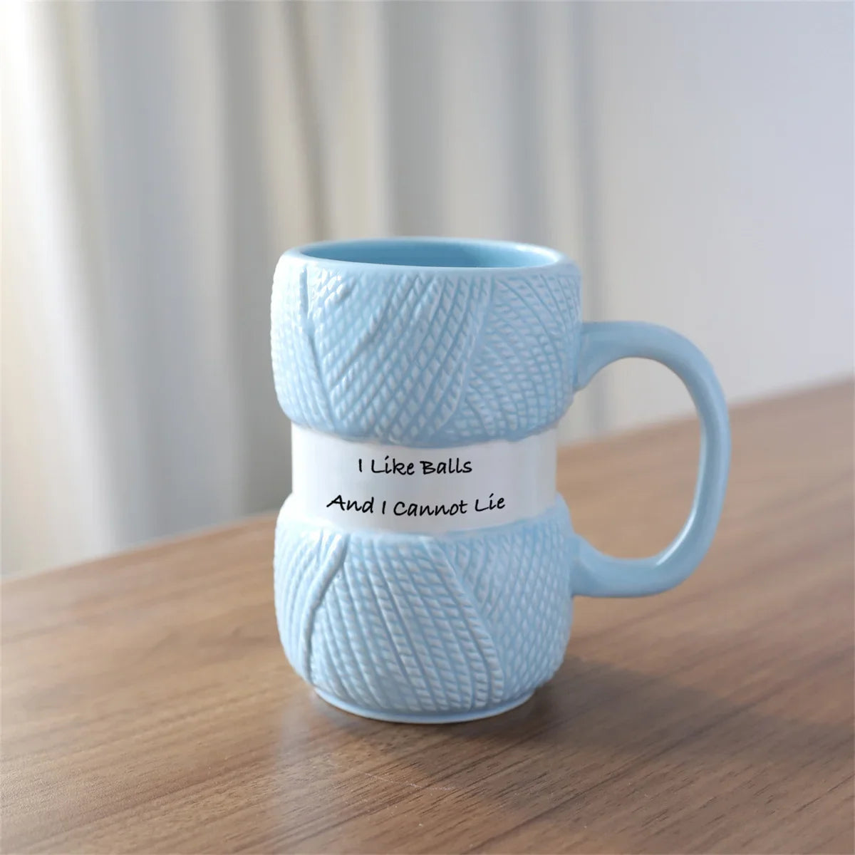 Water Cup, 425ml/14.37oz Funny Knit Ceramic Coffee Mug Teacup Novelty Gift For Women And Menfor Christmas, Halloween, Easter Day