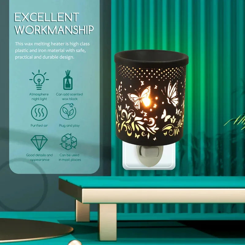 Creative Metal Plug In Wax Warmer Electric Burner Scented Oil Night Lamp Aromatherapy Furnace Bedroom Gift Incense Burner