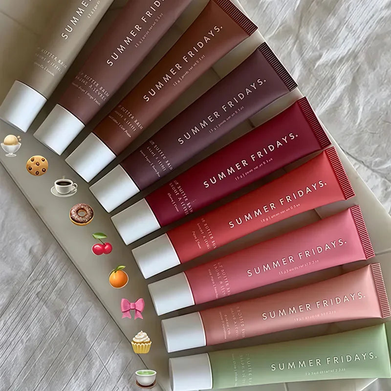 Butter Lip Balm Sets Vanilla Pink Cherry Chocolate