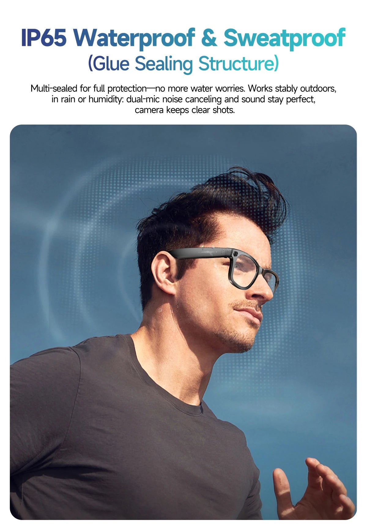 2026 Smart Glasses 8MP Camera WiFi Bluetooth Touch Control IP65 Waterproof AI Translation Noise Cancelling AI Glasses Women