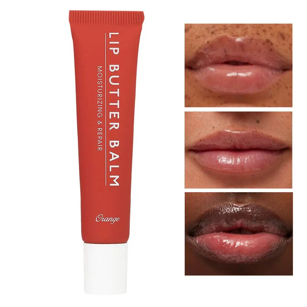 Crystal Lip Butter Balm - Moisturizing Jelly Oil Lipgloss with Brown Sugar Cherry Pink Tints