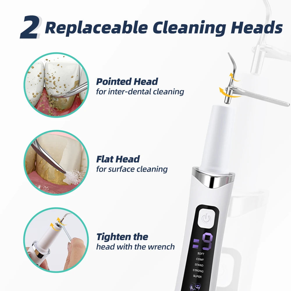 Electric Tooth Polisher - 4 Modes Dental Tartar Remover Plaque Stains Cleaning Teeth Whitening Tool
