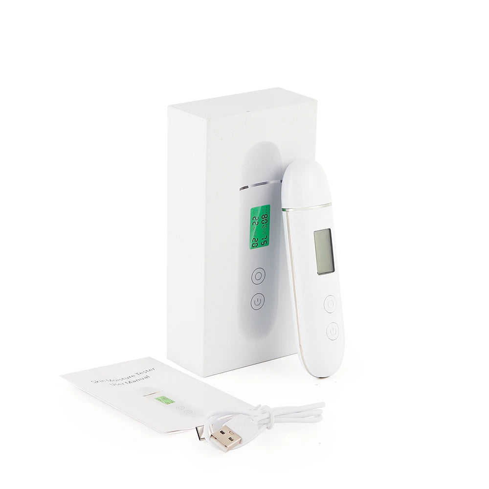 Skin Tester Face Skin Moisture&Oil Content Skin Analyzer Skin Water Cheek Elastic Skin Age Test Meter Fluorescent Agent Detector