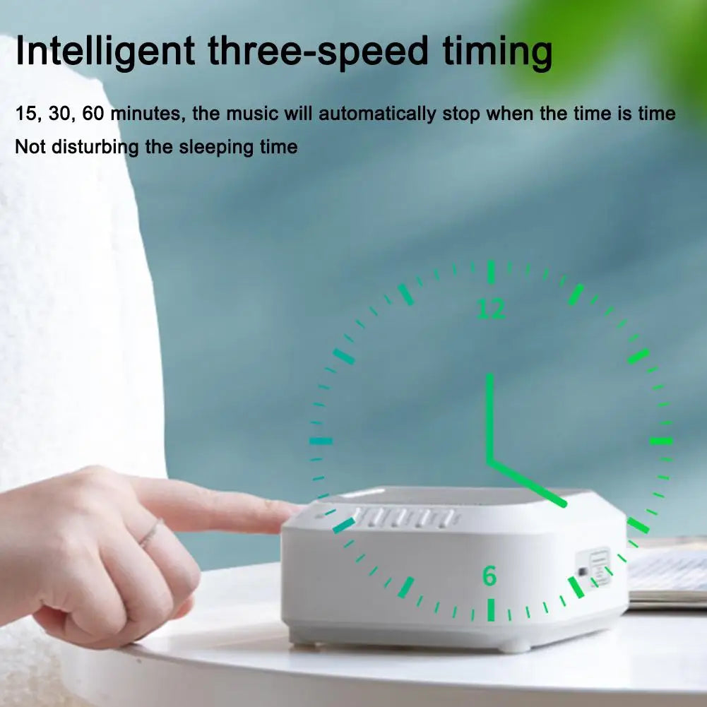 White Noise Sound Machine - 28 Solfeggio Frequencies Rechargeable Baby Sleep Therapy Device