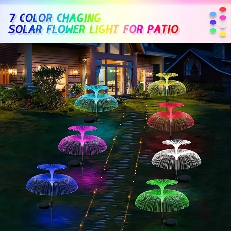 Solar Jellyfish Reed Lights - 7 Colors Variable Outdoor Garden Stake Lights