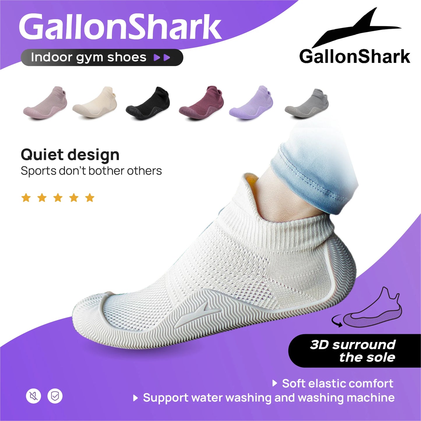 Shark Barefoot Shoes - Multi-Purpose Thin Sole Sports Beach Yoga Fitness Shoes