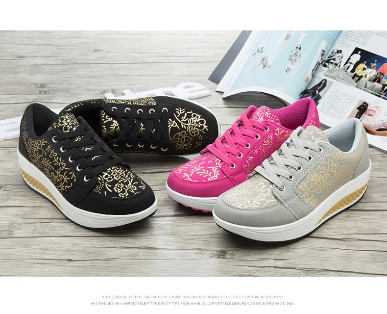 Women Leather Casual Sneakers Fashion Comfortable Platform Walking Shoes Wedge Moccasins Breathable Loafers Zapatos De Mujer