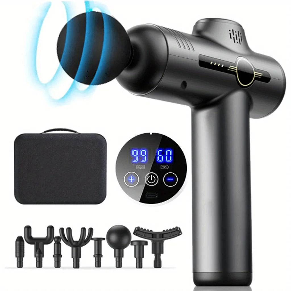 Portable Fascia Gun Vibration Massage Gun - Deep Muscle Relaxation Fitness Recovery Device