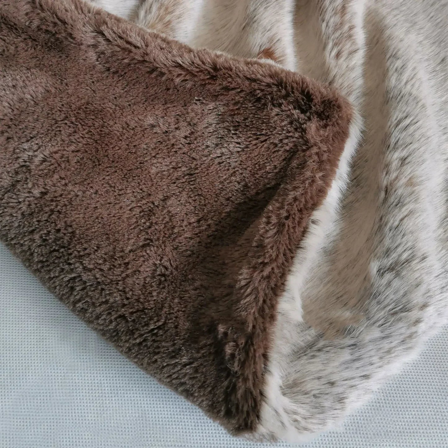 Long Hair Faux Fur Throw Blankets Soft Warm Home Decor Sofa Cover PV Plush Imitated Rabbit Fur Blankets