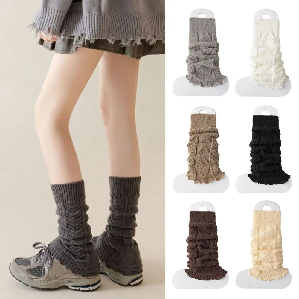 New Knitting Leg Warmers Cute Sweet Warm Foot Cover Boot Warmers Autumn Winter