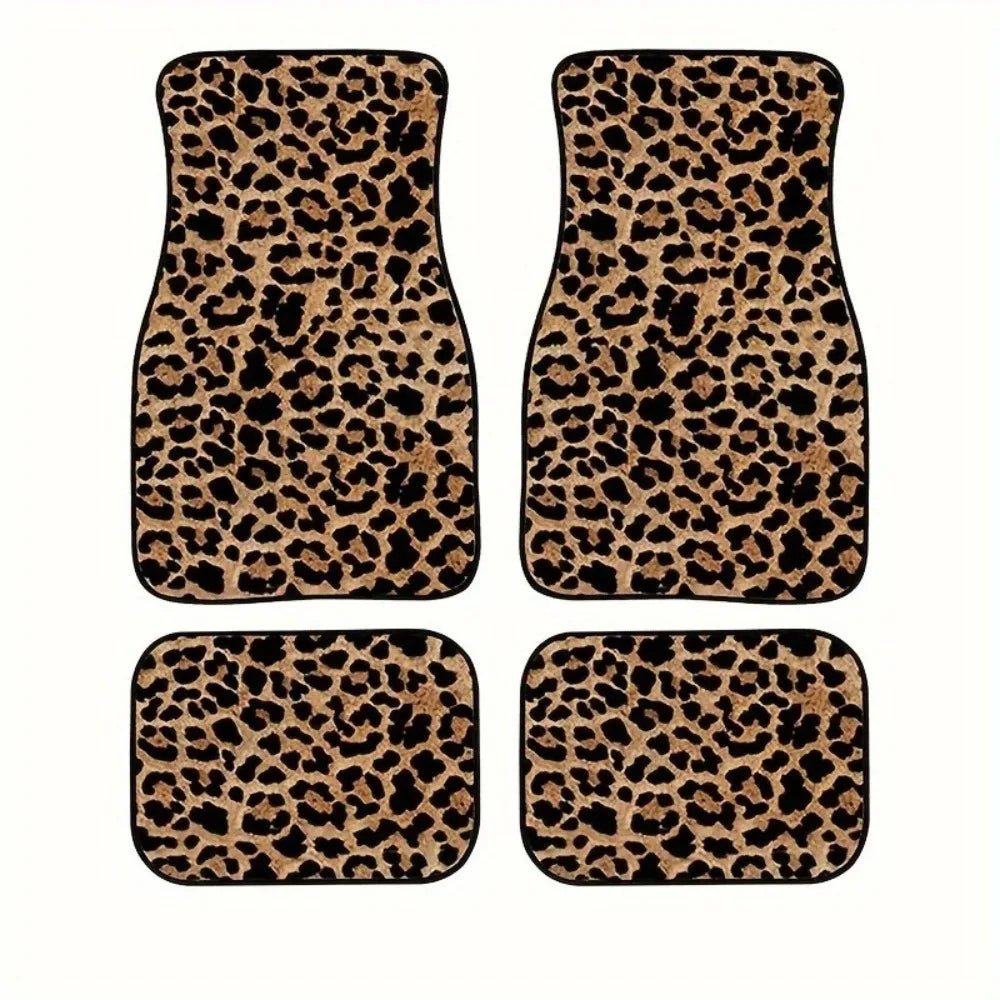 4Pcs Bohemian Car Floor Mats Rubber Back Heavy Duty Persian Carpet Car Decoration Dirty Resistant Car Floor Protector Rugs