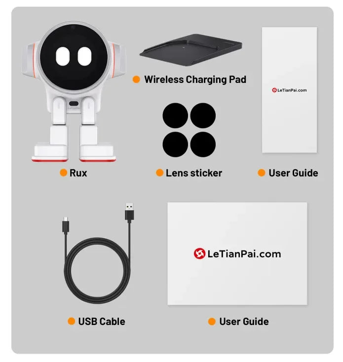 RUX Advanced AI Robot - ChatGPT Bluetooth WiFi Touch Screen Smart Desktop Assistant