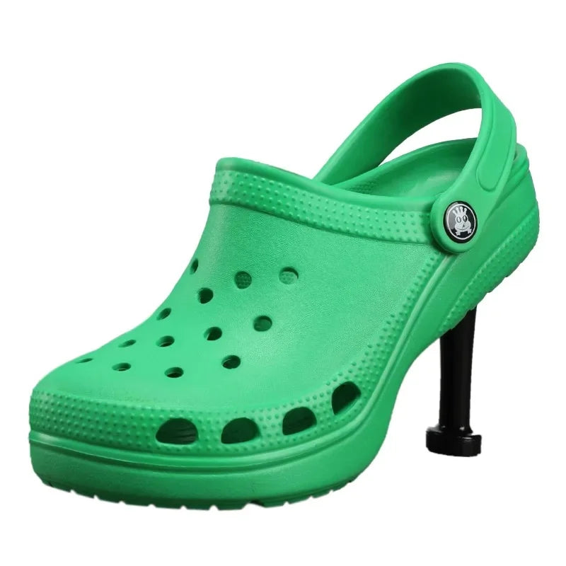 EVA Material Womens Sandals Thick Heel Hollow Out Design Fashionable Beach Shoes Garden Walking Comfortable Ladies SANDAL LUXURY