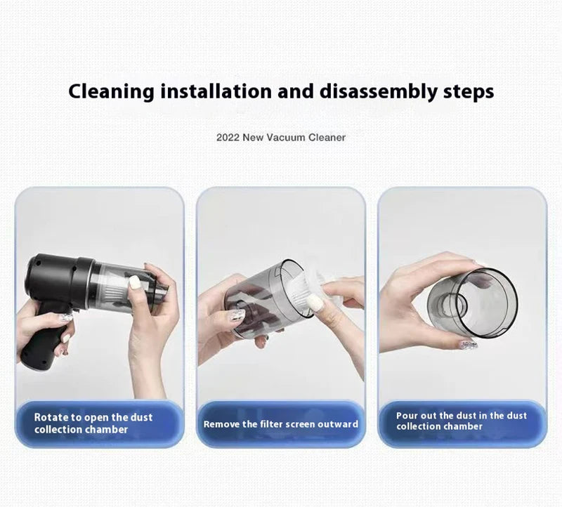 New Portable Wireless Car Vacuum Cleaner Wireless Vacuum Cleaner Dual Use for Home and Car 30W High Power Powerful Vacuum Cleane