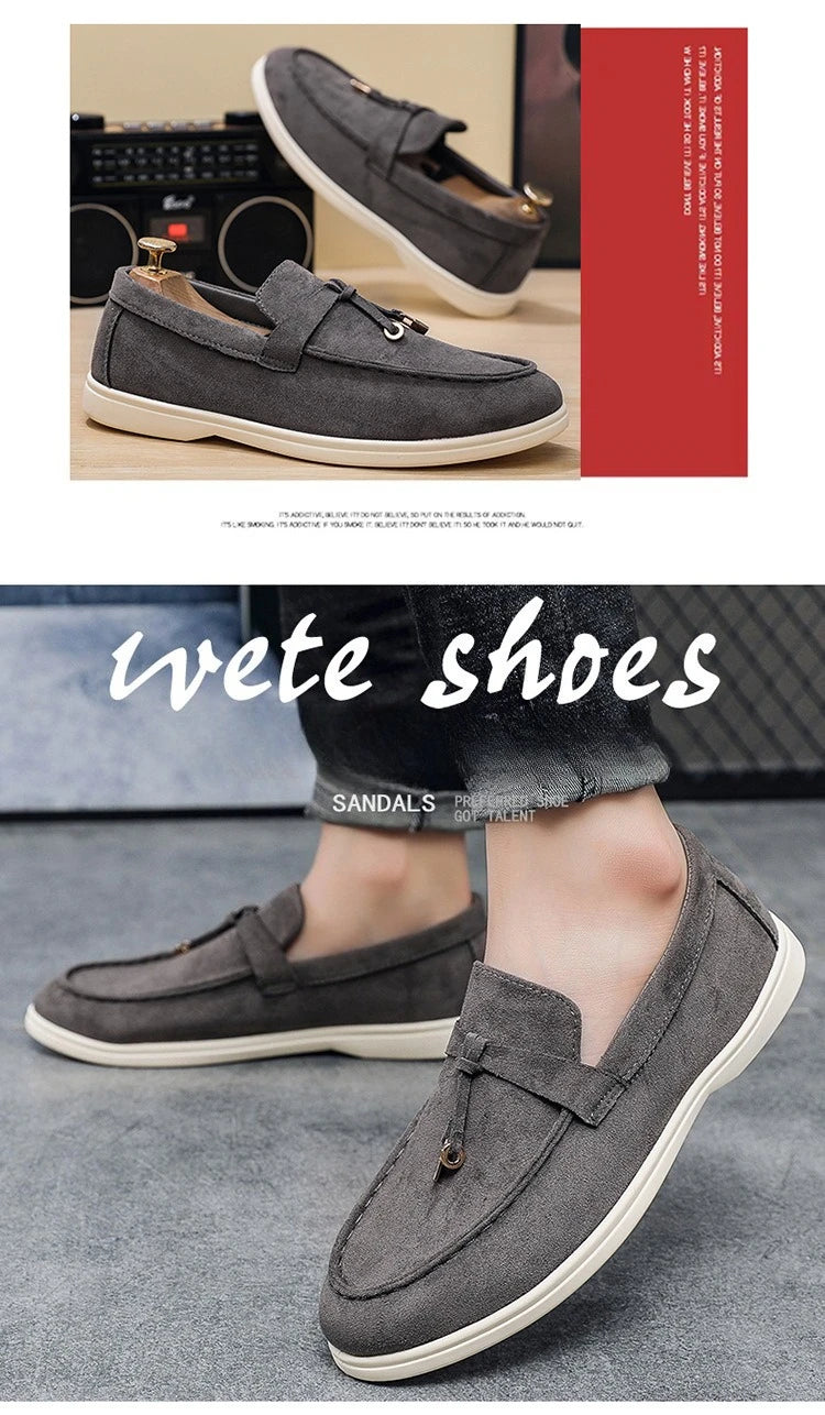 2025 Classics Men's Slip on Loafers Lightweight Breathable Flats Non Slip Comfort Daily Casual Soft Sole Outdoor Walking Shoes