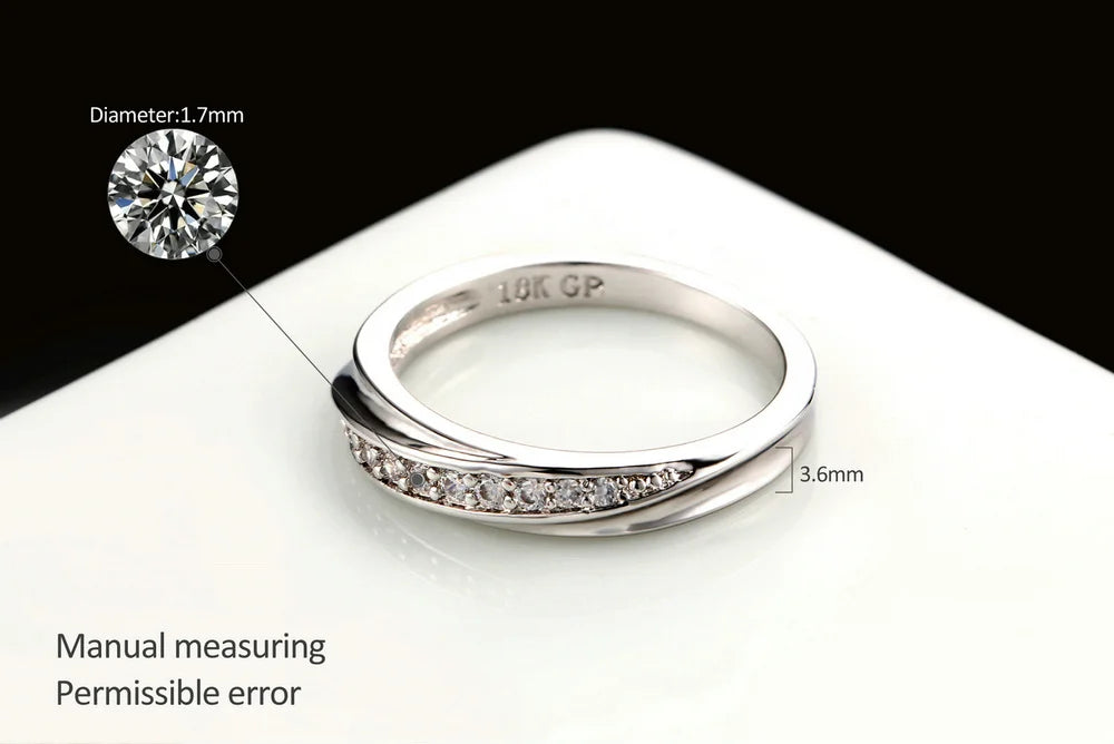 Engagement Wedding Rings For Women Promise Dainty Ring Fashion Jewellry Simple Rose Gold Color Zirconia Jewelry Female R314