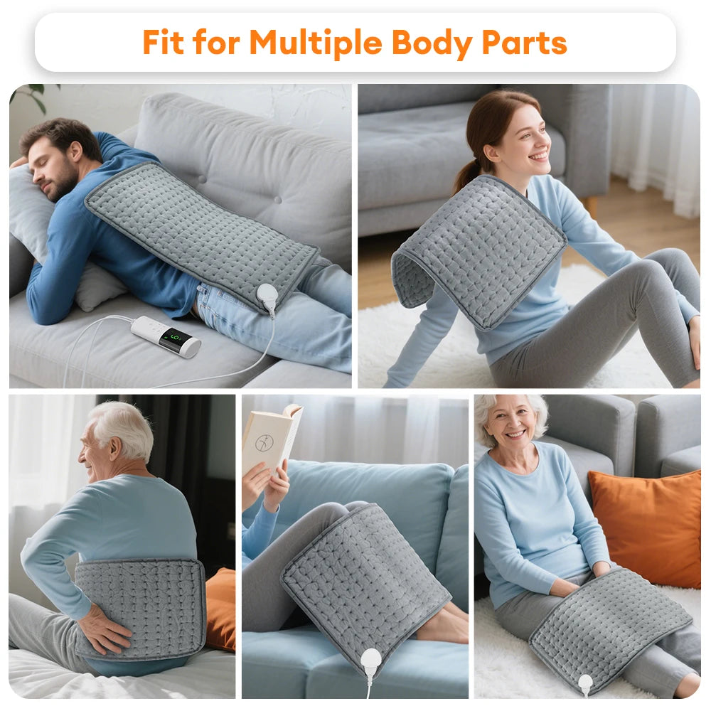 Electric Heating Blanket Thermal Pads Warmer 9 Levels Heated Mat Soft&Safe Winter Body Back Leg Warmer Pads Home Use 60*30cm