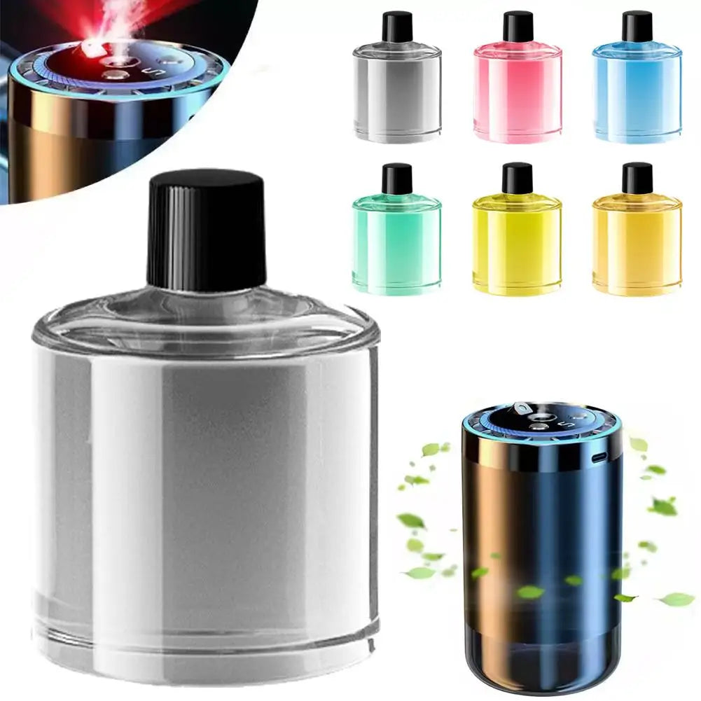 Smart Car Air Freshener - Adjustable Automatic Scent Diffuser with Starry Sky Ambient Light