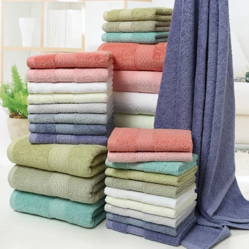 Three-piece towel bath towel 70x140cm square absorbent couple household towel set