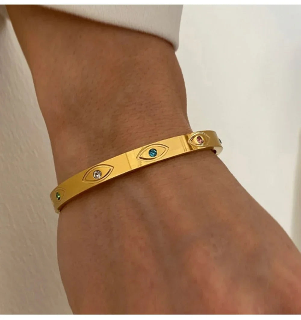 Stainless Steel Bracelet for Women Cuff Bracelets on Hand Couple Fashion Man Bangles Jewellery Accessories Gift