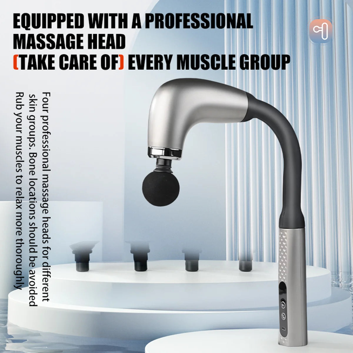 Electric Fascia Gun Massager - Deep Tissue Trigger Point Massage Machine for Body Relaxation