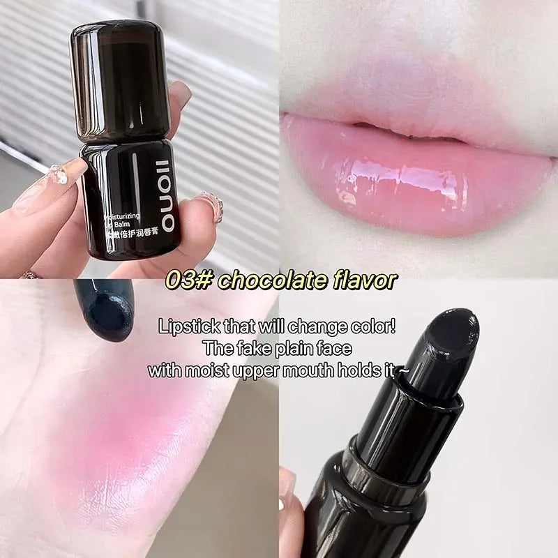 1Pc Peach Moisturizing Lip Balm Colorless Hydrating Lips Mask Stick Reduce Lip Lines Lip Care Transparent Change Color Lipstick
