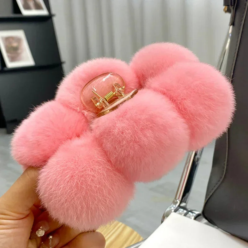 Hair Claw Accessories for Women Furry Pins Clips Cheveux Bandeau Korean Fashion Pinza Pelo Barrettes Cheveux Femme Haarschmuck