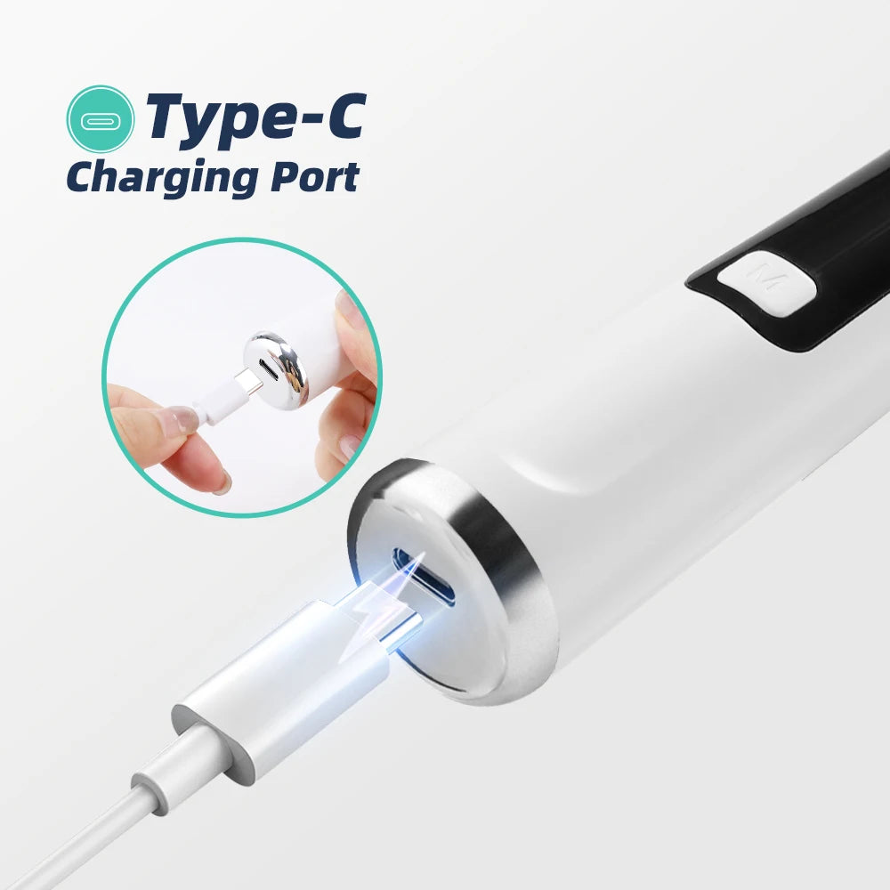Electric Tooth Polisher - 4 Modes Dental Tartar Remover Plaque Stains Cleaning Teeth Whitening Tool
