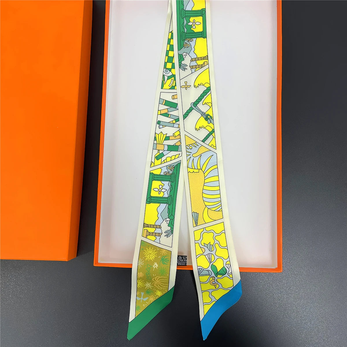 NEW 2026 Long Scarf for Women Narrow Ribbon Headband Female Neckerchief Handle Bag Band Bandana Hair Tie Accessories