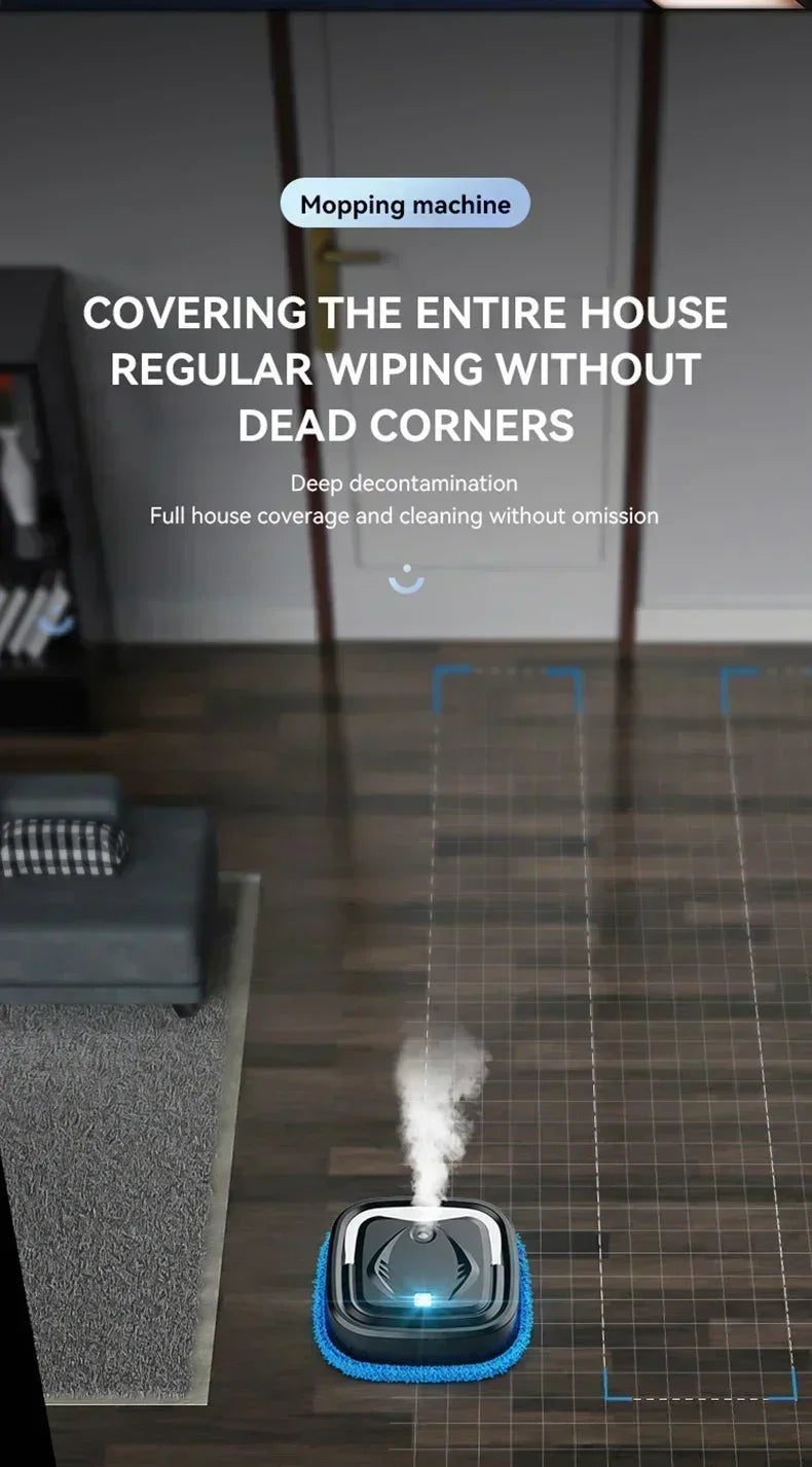 Smart Robot Vacuum with Auto Mopping - Wireless Strong Suction Humidification Spray