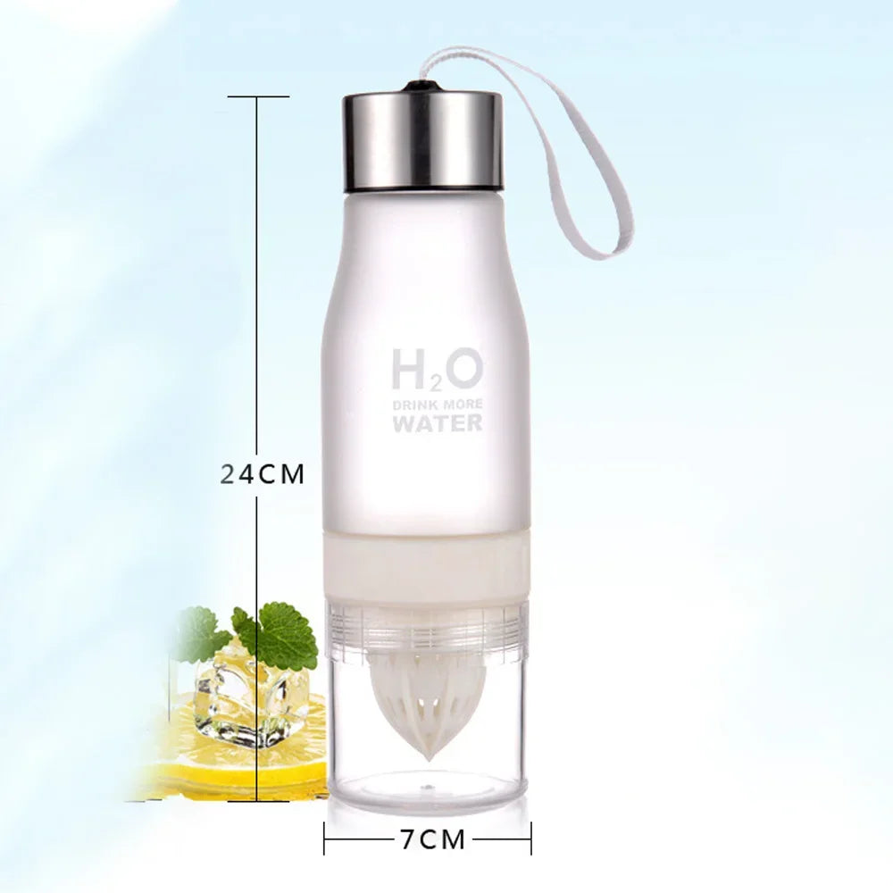 Fruit Infuser Water Bottle - Leak Proof Travel Sports Bottle with H2O Lemon Infusion