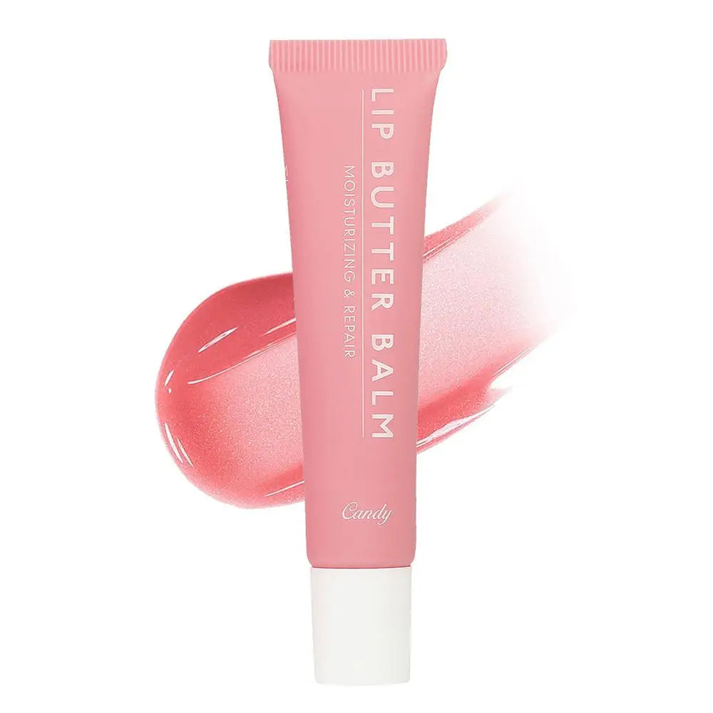 Crystal Lip Butter Balm - Moisturizing Jelly Oil Lipgloss with Brown Sugar Cherry Pink Tints