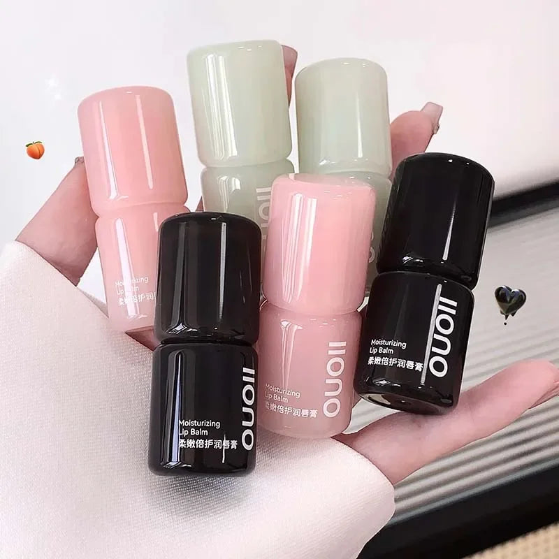 1Pc Peach Moisturizing Lip Balm Colorless Hydrating Lips Mask Stick Reduce Lip Lines Lip Care Transparent Change Color Lipstick