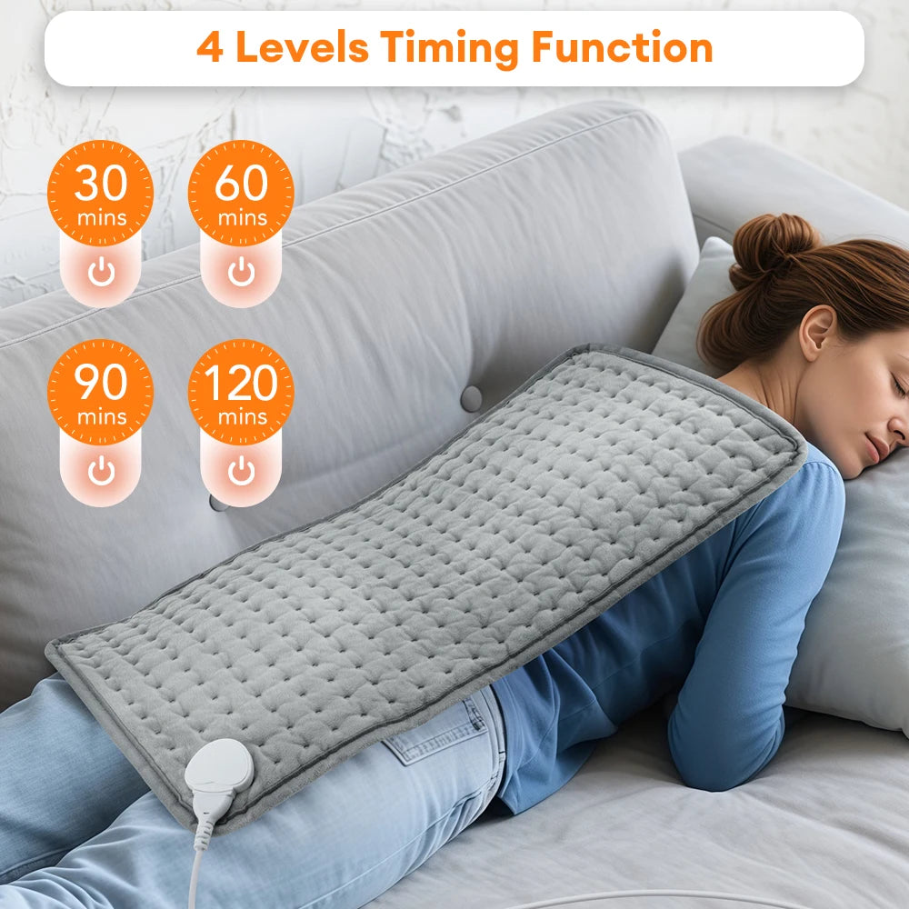 Electric Heating Blanket Thermal Pads Warmer 9 Levels Heated Mat Soft&Safe Winter Body Back Leg Warmer Pads Home Use 60*30cm