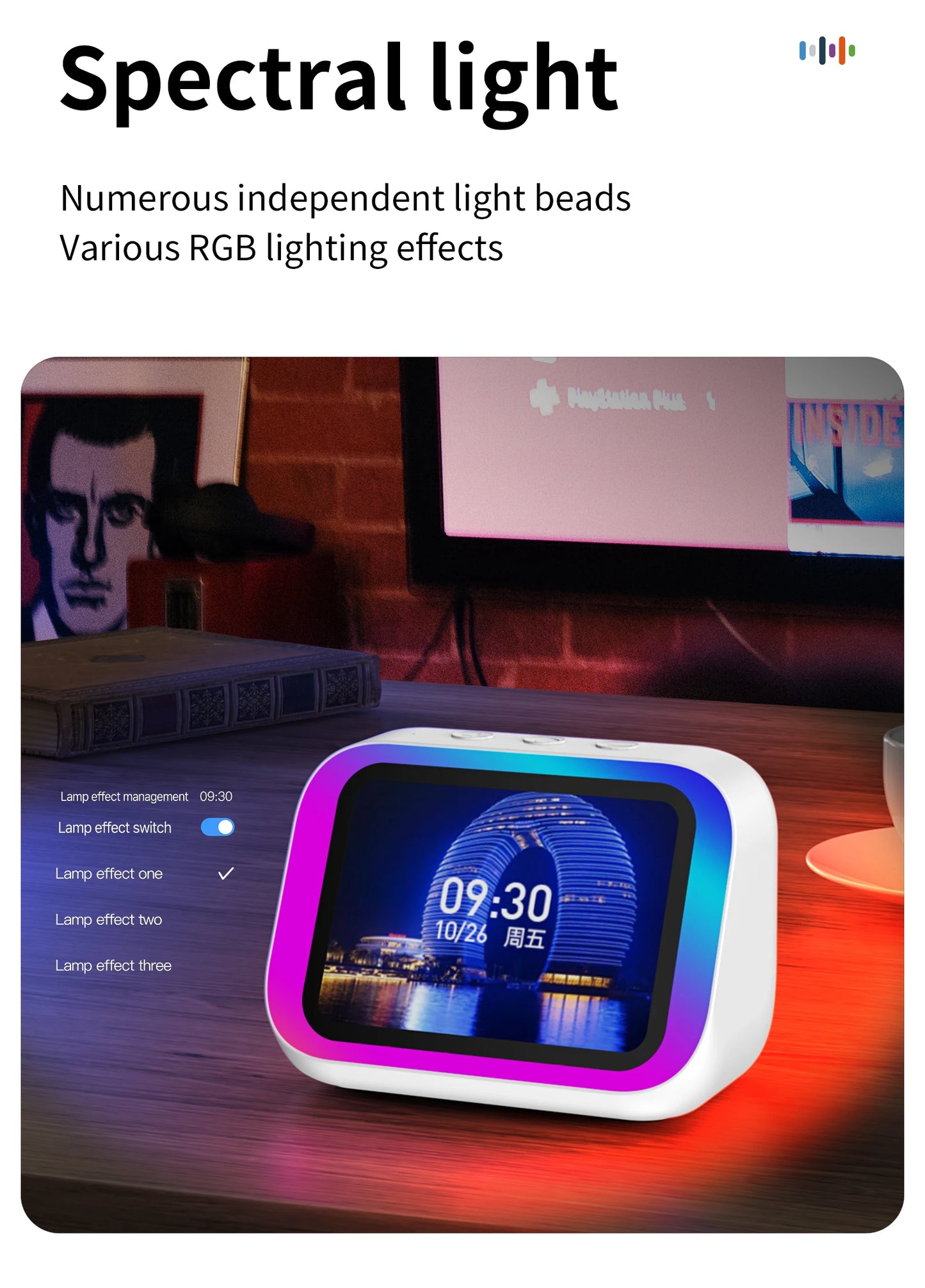 AI Smart Bluetooth 5.4 Touchscreen Speaker & Voice Assistant – Digital Album Alarm & HD Audio