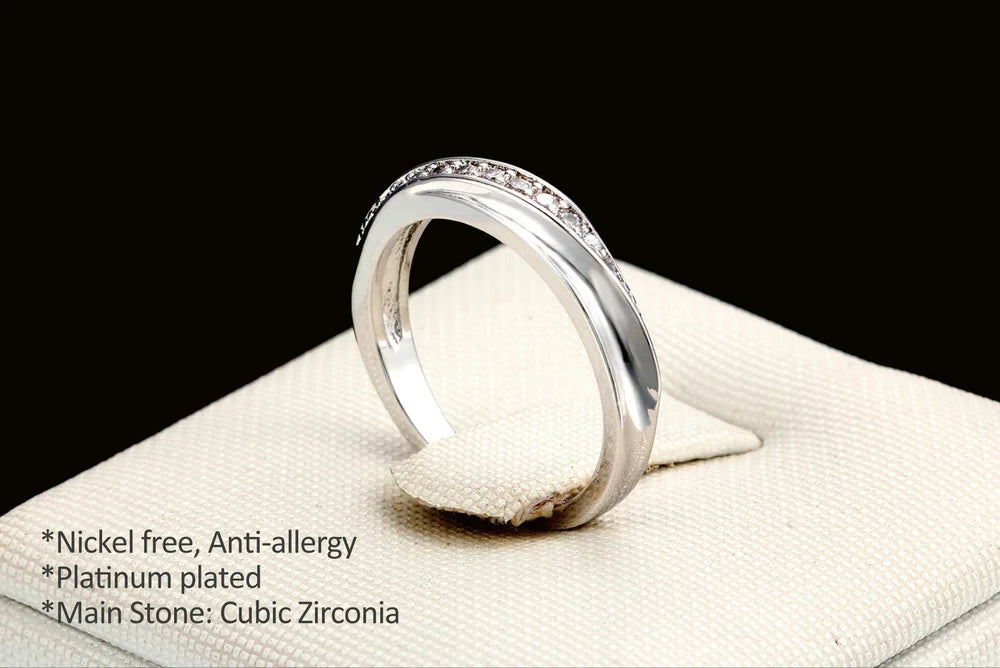 Engagement Wedding Rings For Women Promise Dainty Ring Fashion Jewellry Simple Rose Gold Color Zirconia Jewelry Female R314