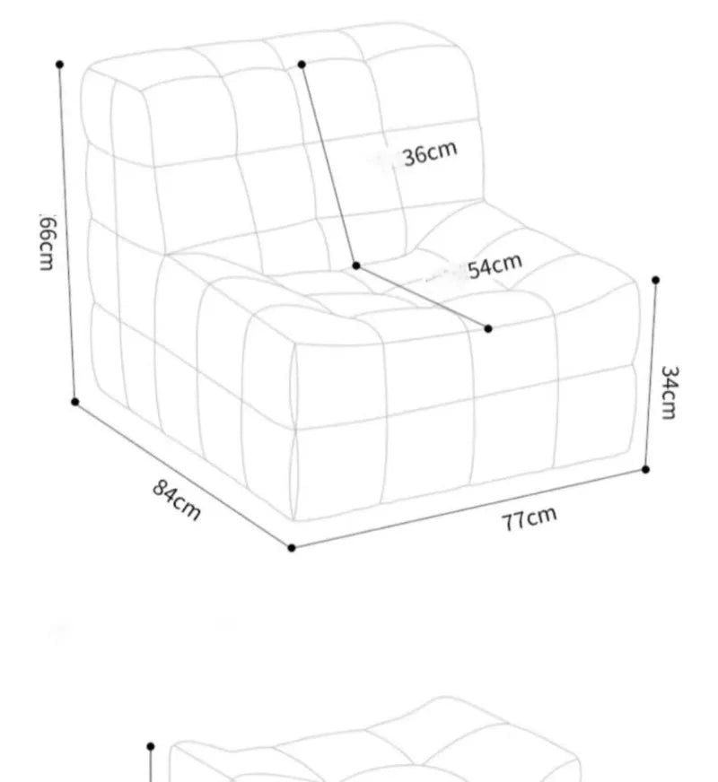 Relaxing Lazy Sofa 1 Person Living Room Corner Sofas Single Nordic Modern Cheap Sofas for Adult Bedroom Family Home Furniture