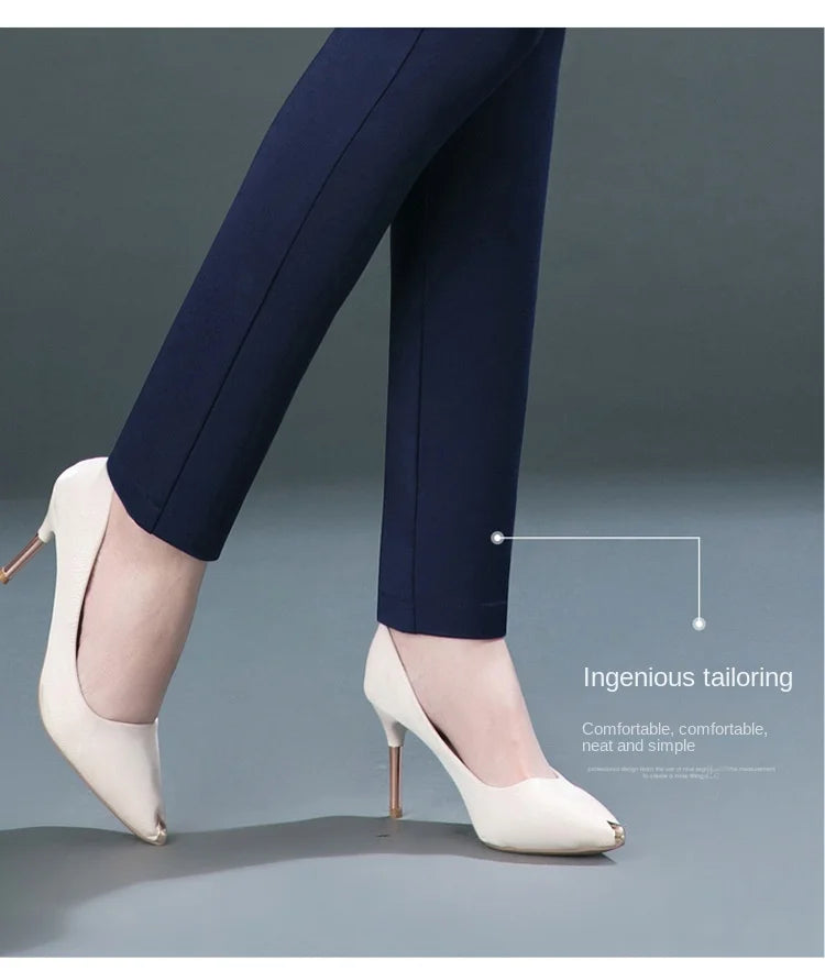 Multiple Pockets Y2k Clothes Straight Leg Pants Elegant Woman Dress Pants Women's Stretch Casual Trousers Clothing