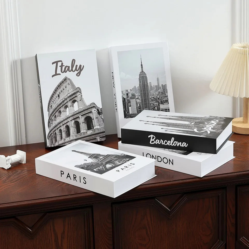 Modern Simulation Books Decorations - Luxury Coffee Table Ornaments for Living Room Study