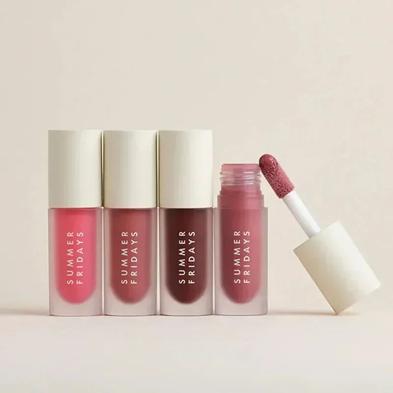 Iced Coffee Butter Lip Balm Moisturizing Transparent Lipstick Set Smooth Soft Tube Mirror Lip Gloss Lip Makeupv