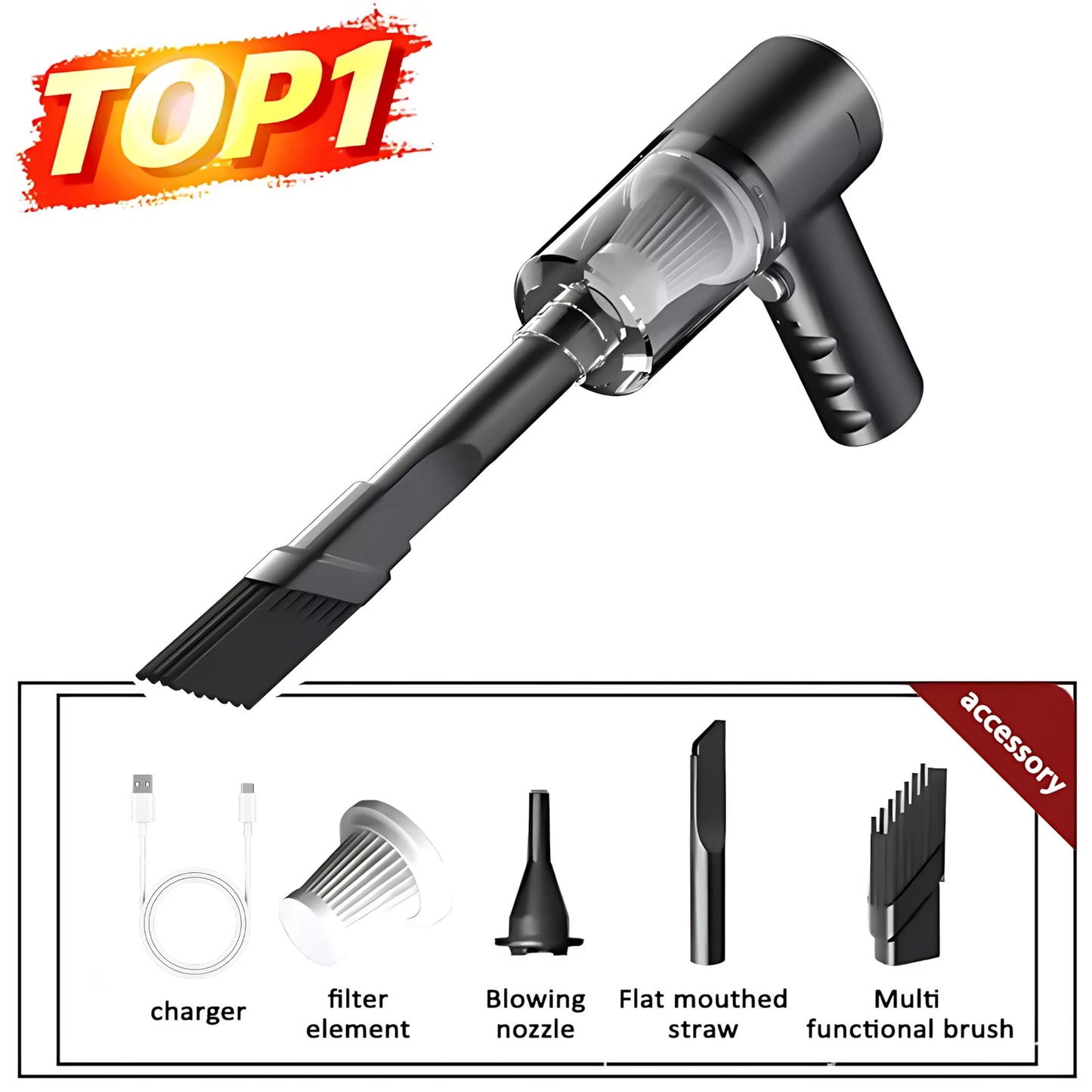 New Portable Wireless Car Vacuum Cleaner Wireless Vacuum Cleaner Dual Use for Home and Car 30W High Power Powerful Vacuum Cleane