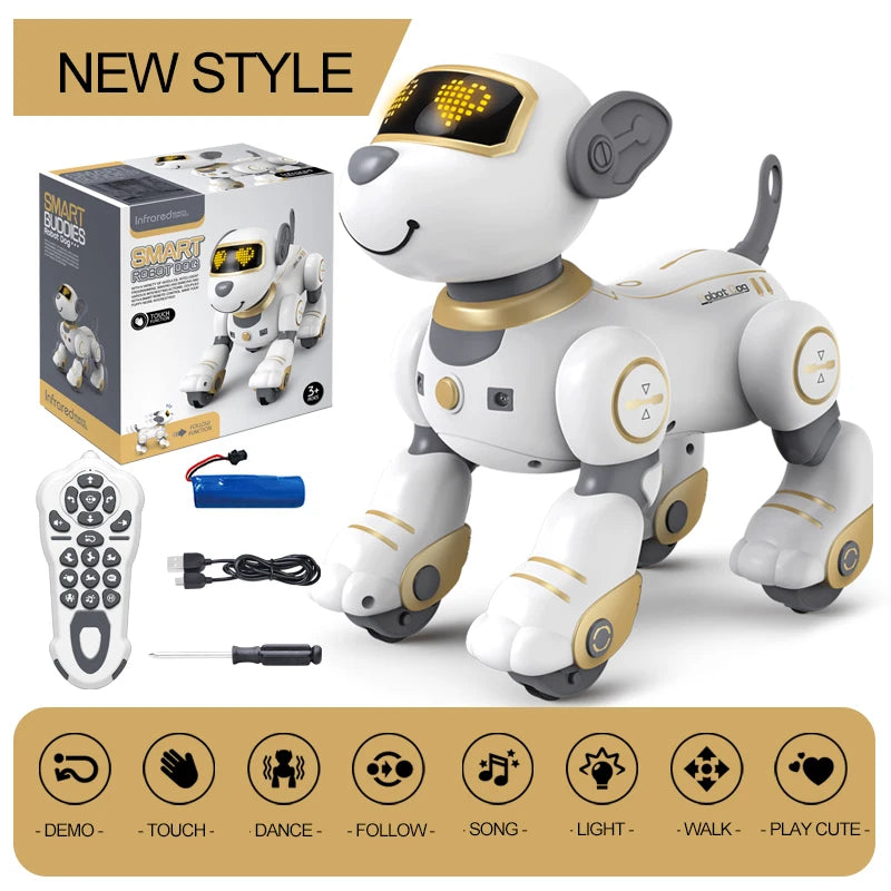 Intelligent Robot Dog - Remote Control Electronic Pet with Stunts for Kids