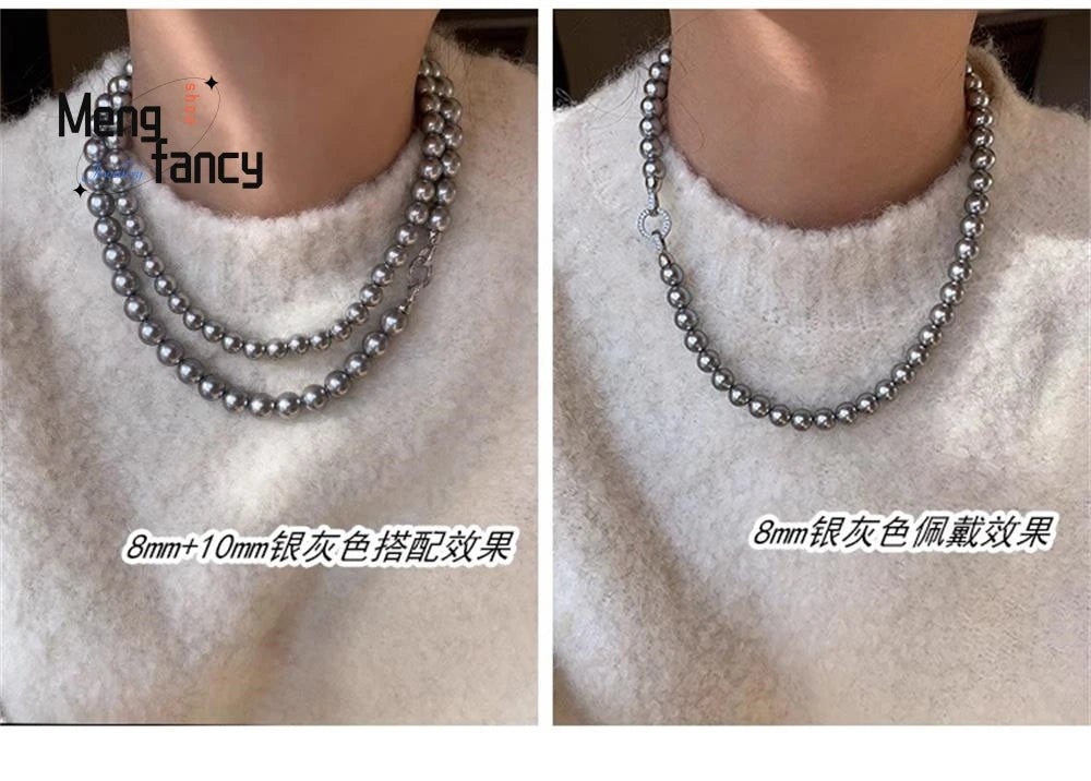 Natural Freshwater Pearl Necklace Simple Exquisite Elegant Luxury Fashion Fine Jewelry Sexy Young Girls High-grade Holiday Gifts