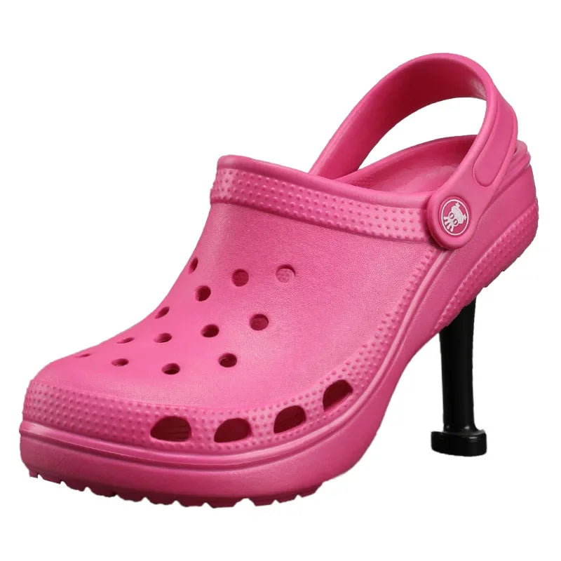 EVA Material Womens Sandals Thick Heel Hollow Out Design Fashionable Beach Shoes Garden Walking Comfortable Ladies SANDAL LUXURY