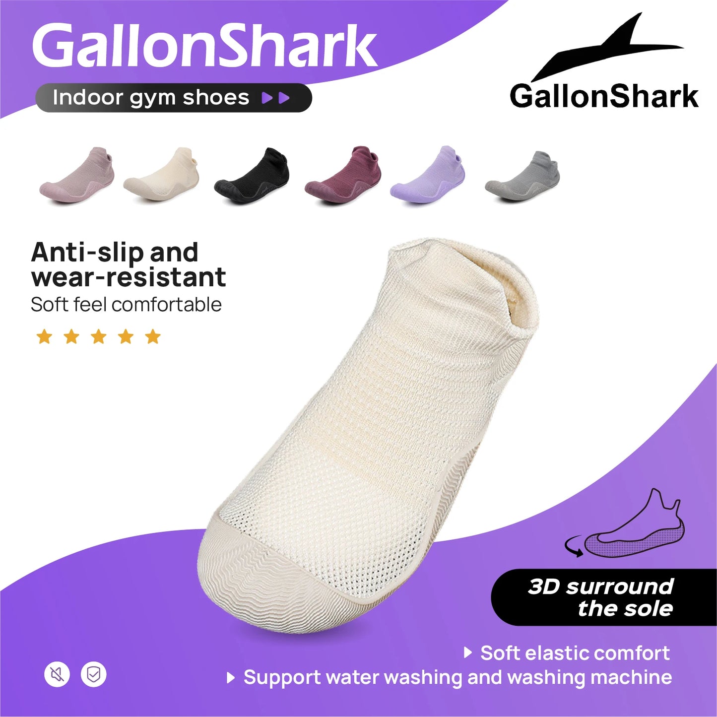 Shark Barefoot Shoes - Multi-Purpose Thin Sole Sports Beach Yoga Fitness Shoes